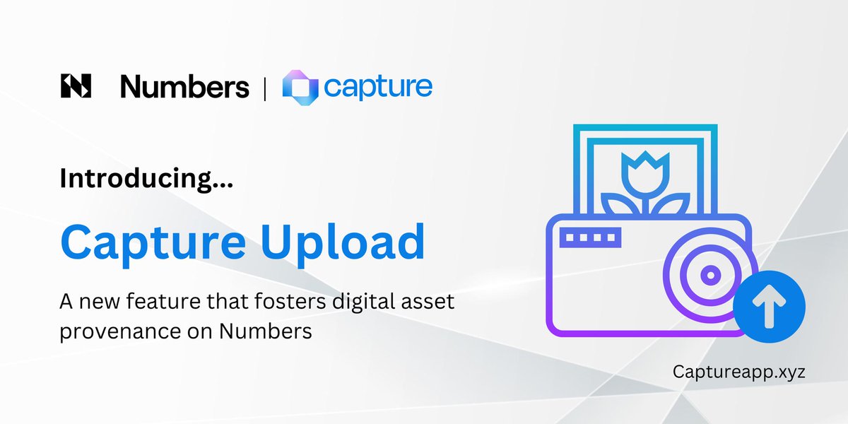 Young_3xpert's tweet image. Good news #Numberscommunity 🎉

#NumbersProtocol is excited to announce Capture Upload as the new feature on @captureapp_xyz 📸

Time to migrate your creations onto the Numbers Network to expand your reach and secure ownership.

Check it out: numbersprotocol.io/blog/introduci…

#web3