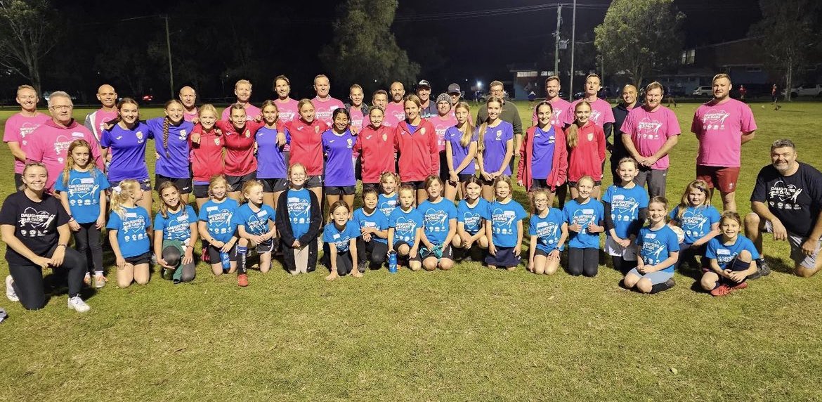 Last night our @BMagicFC NPLW 13’s, 15’s and 17’s attended @DaughterDad_AU to celebrate @NNSWF female football week. Lots of fun had but most importantly our daughters got to meet some brilliant young female role models. This is what football is all about!