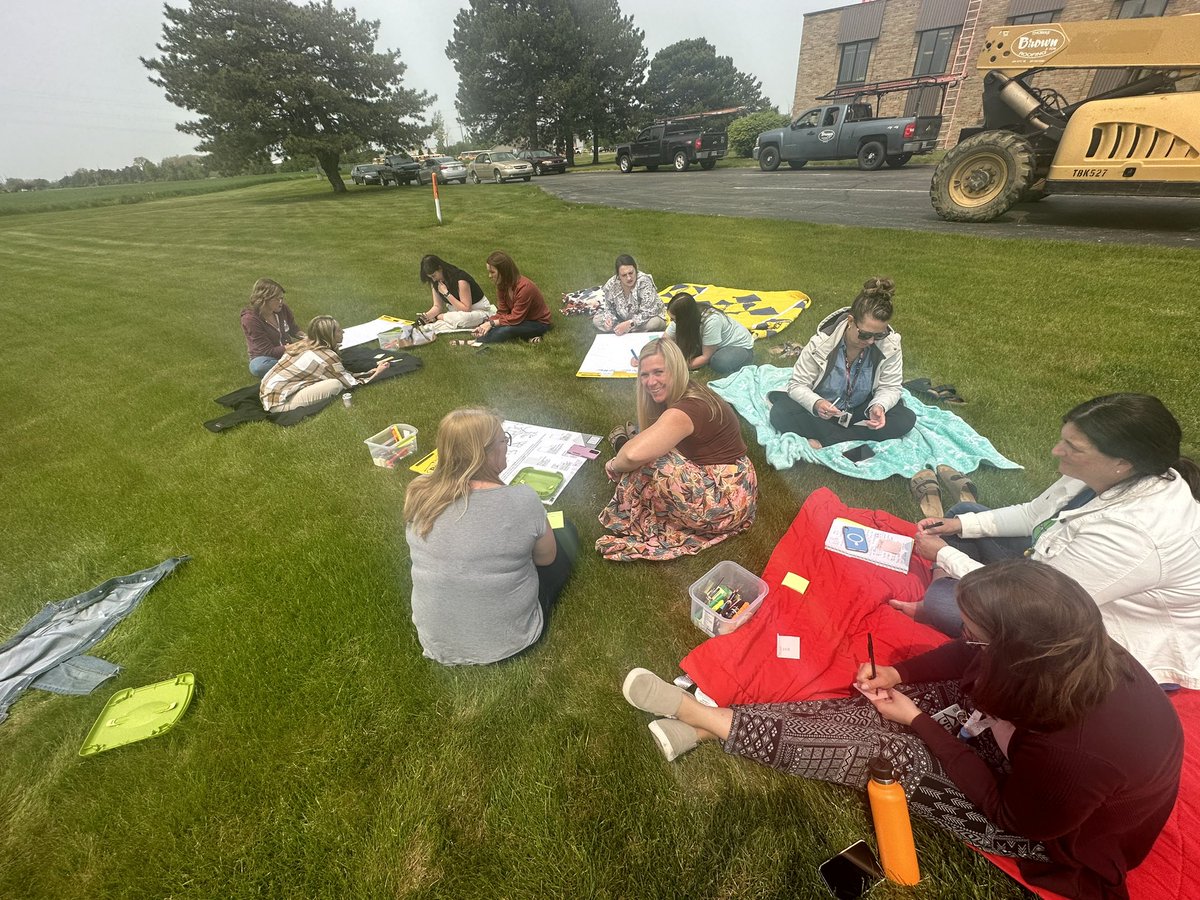 KatieButzuOT's tweet photo. Finished out our last @BAISD AT Team meeting of 22-23 with a watch party of @jordynbzim This is Not About Me film and then took things outdoors to plan for next year! This team rocked AT this year! Thanks for all you do 🤍 #baisd https://t.co/y6UtLx7qS1