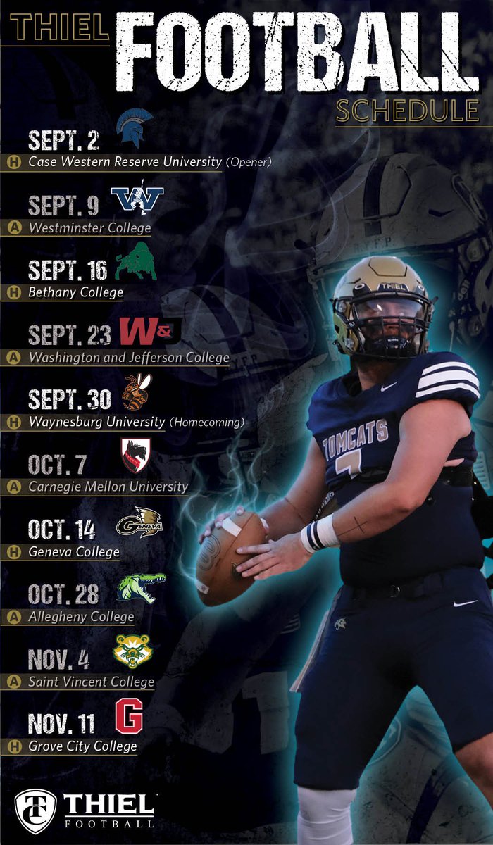 Thiel_FB's tweet image. 103 Days until we’re back in action at Alumni Stadium! #RollCats #RTB 🤘😾🏈🔔