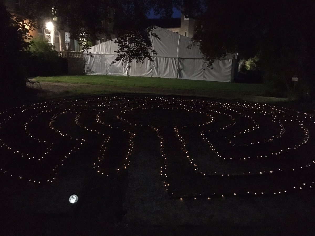 Very excited to see the labyrinth <a href="/CliffCollege/">Cliff College</a> <a href="/Clifffest/">Cliff Festival</a> lit and ready for use!!