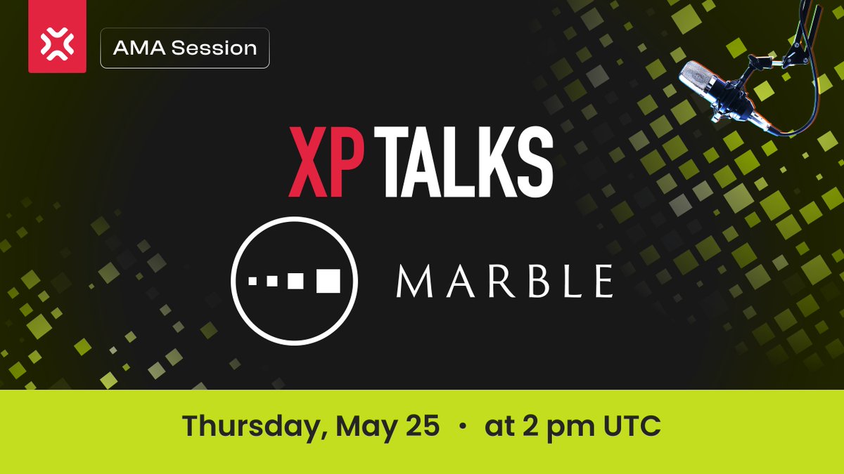 XP.NETWORK (@xpnetwork_) on Twitter photo 🗣️Another XP Talks episode is coming soon! 🔥
<a href="/MarbleDaoCosmos/">Marble | Phygital NFTs</a> will join us in a new AMA session on the 25th of May at 2 pm UTC.
Set your reminder and write the best question for us!
Prize: $50
👉x.com/i/spaces/1PlKQ… 🗣️Another XP Talks episode is coming soon! 🔥
<a href="/MarbleDaoCosmos/">Marble | Phygital NFTs</a> will join us in a new AMA session on the 25th of May at 2 pm UTC.
Set your reminder and write the best question for us!
Prize: $50
👉x.com/i/spaces/1PlKQ…