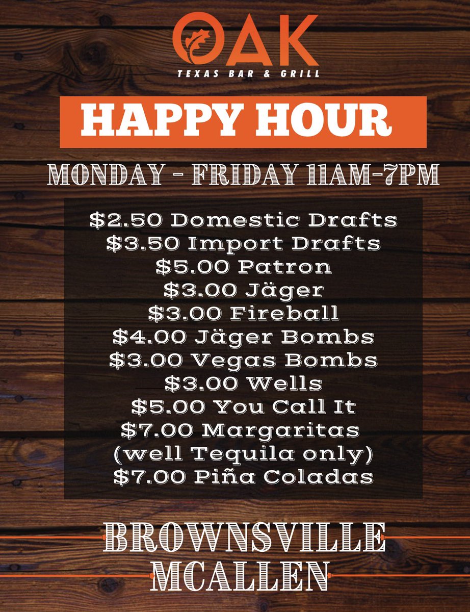 After work drinks, anyone?! Oak’s got you covered with our new Happy Hour, now until 7pm! 🍻 @ a drinking buddy or co-worker!
