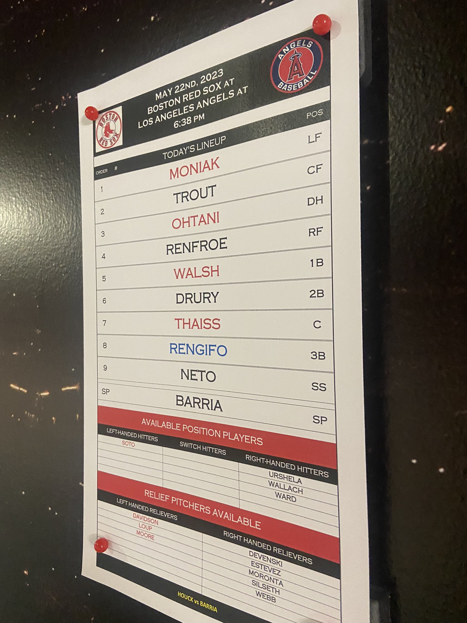 Sam Blum on Twitter "Angels lineup today. https//t.co/mvVWEzLfLh