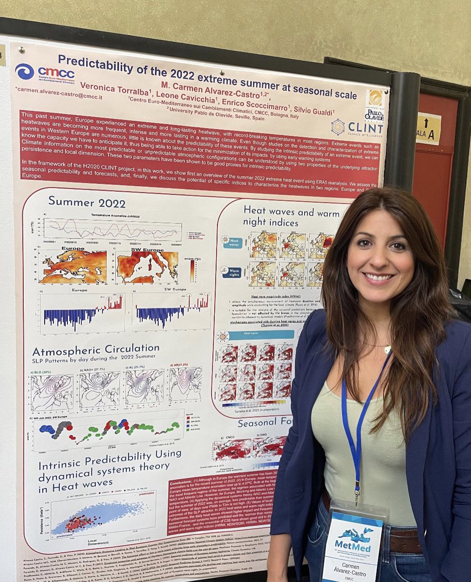 Poster session at the #metmed 2023 in Genova with <a href="/vtorralba1/">Verónica Torralba</a>  <a href="/CmccClimate/">Fondazione Cmcc</a> <a href="/pablodeolavide/">Pablo de Olavide</a> <a href="/CLINTH2020/">CLINT</a> ☀️🌍🗺️📃