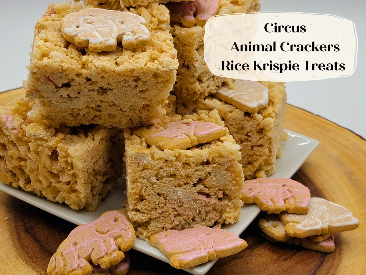 🥳 RECIPE ALERT 🥳 Just in time for summer break! Enjoy a sweet treat with our Circus Animal Crackers Rice Krispie Treats! Grab the #recipe 👉 bit.ly/3WlM5Gn #animalcrackers #ricekrispietreats #circusanimalcrackers #sweettreat #dessert #easyrecipe #kidapproved