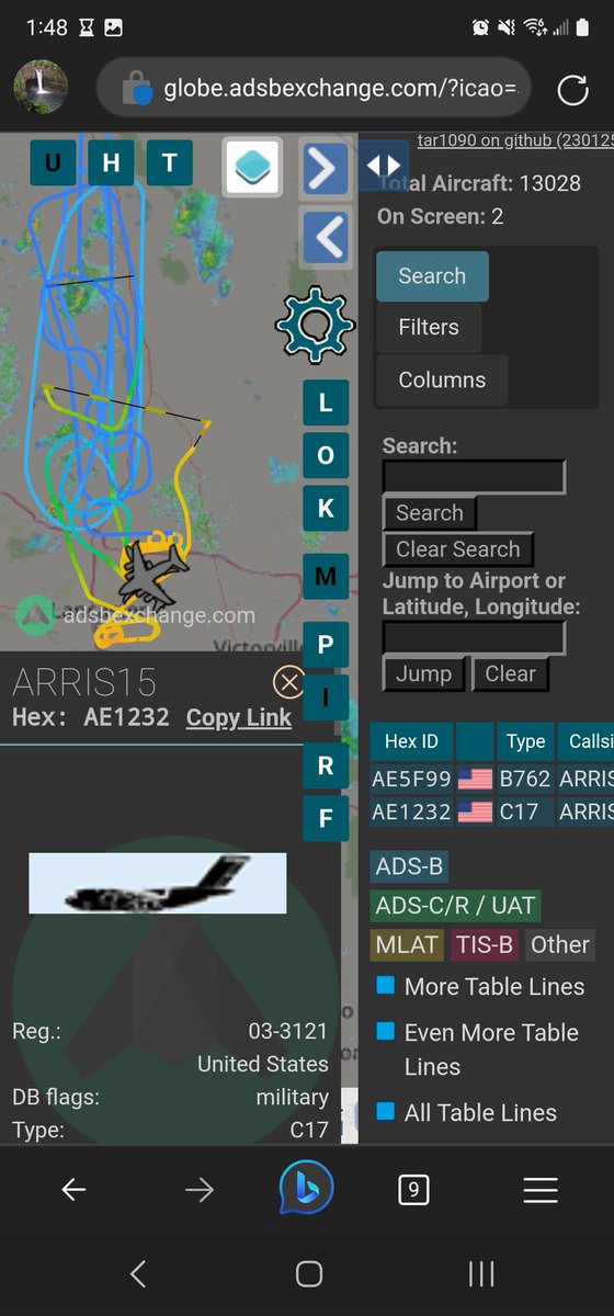 #AE5F99 as #ARRIS25 and #AE1232 as #ARRIS15 were up, did some touch n go's and met up for some quality time together for air to air refueling.