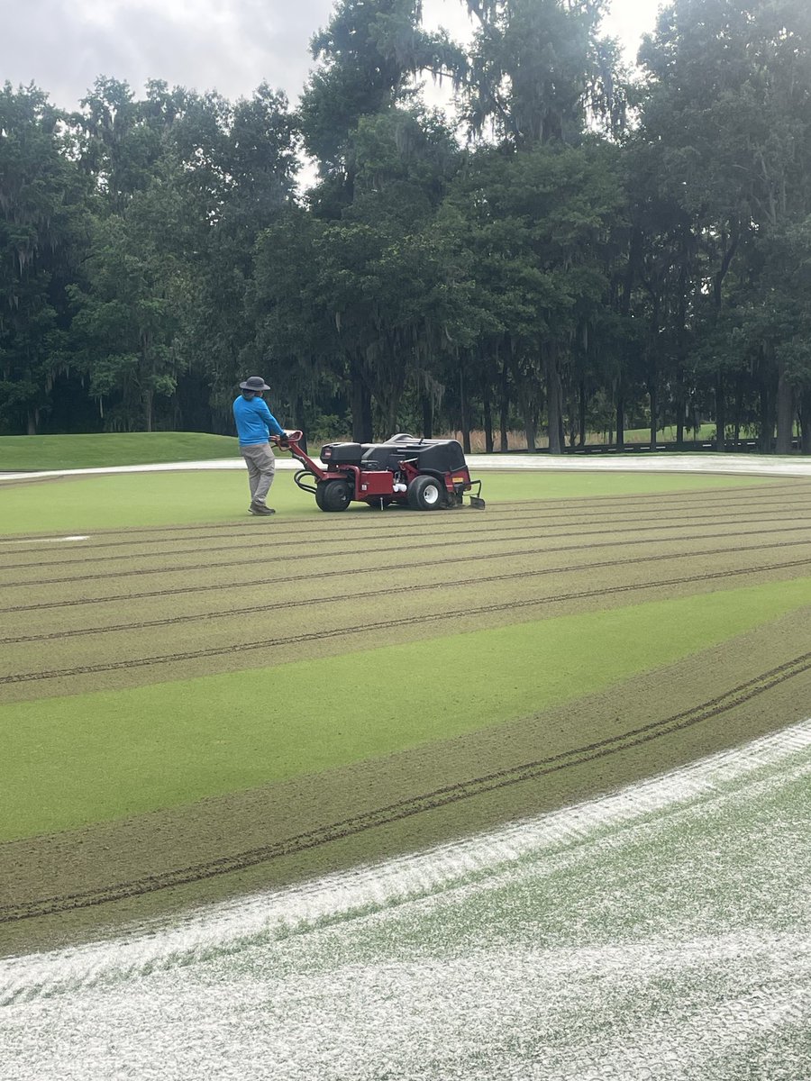 A little late spring cleaning on the East Course.