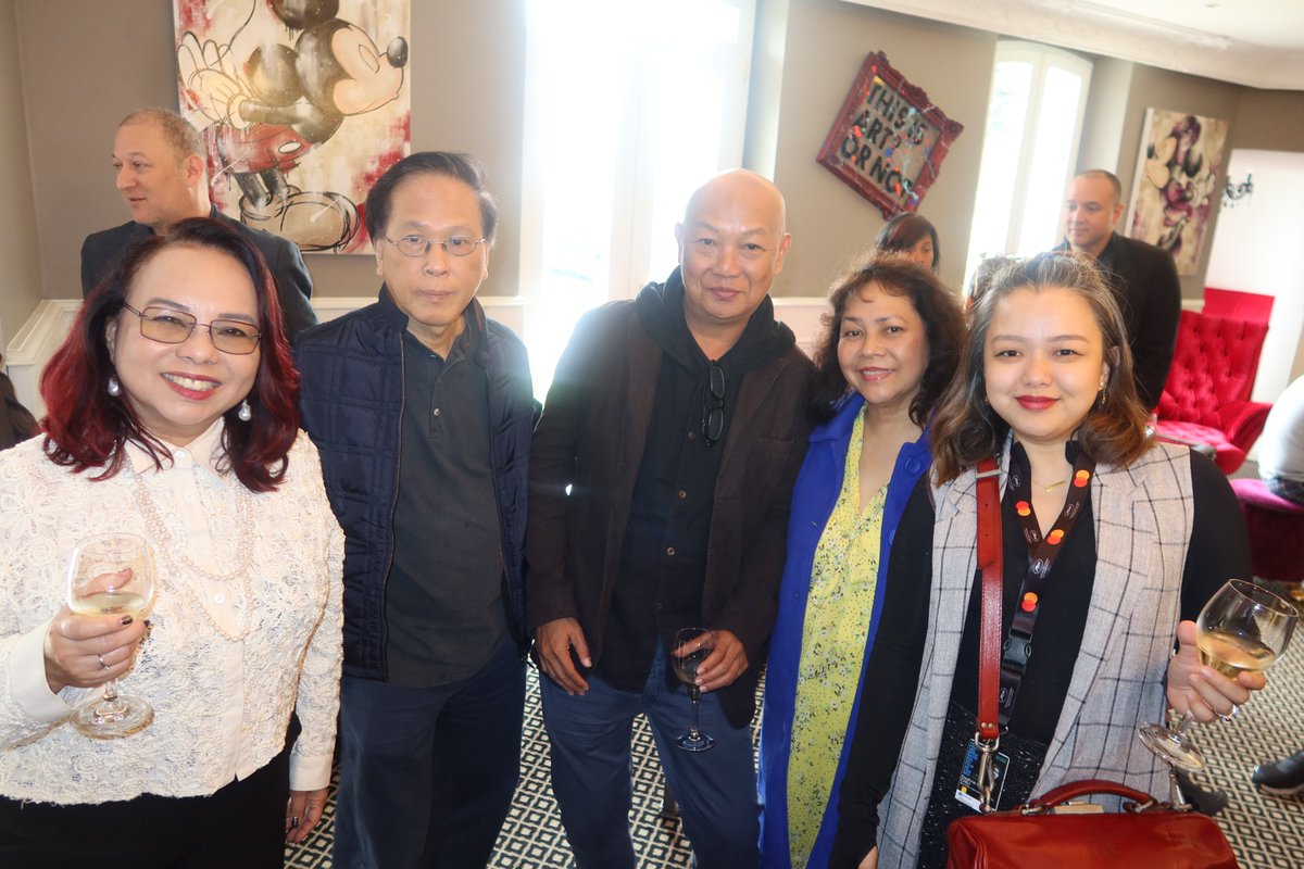 jrnepales's tweet photo. Lunch with filmmakers, @TBAStudiosPH @palasyonidaphne and @CindySison10 to launch Cindy's new company, Cinema Independent, and to celebrate Philippine and Asian cinema here at @Festival_Cannes #PhilippinesRepresent (Photos @nepalesruben ) https://t.co/aF6VlPLsI4