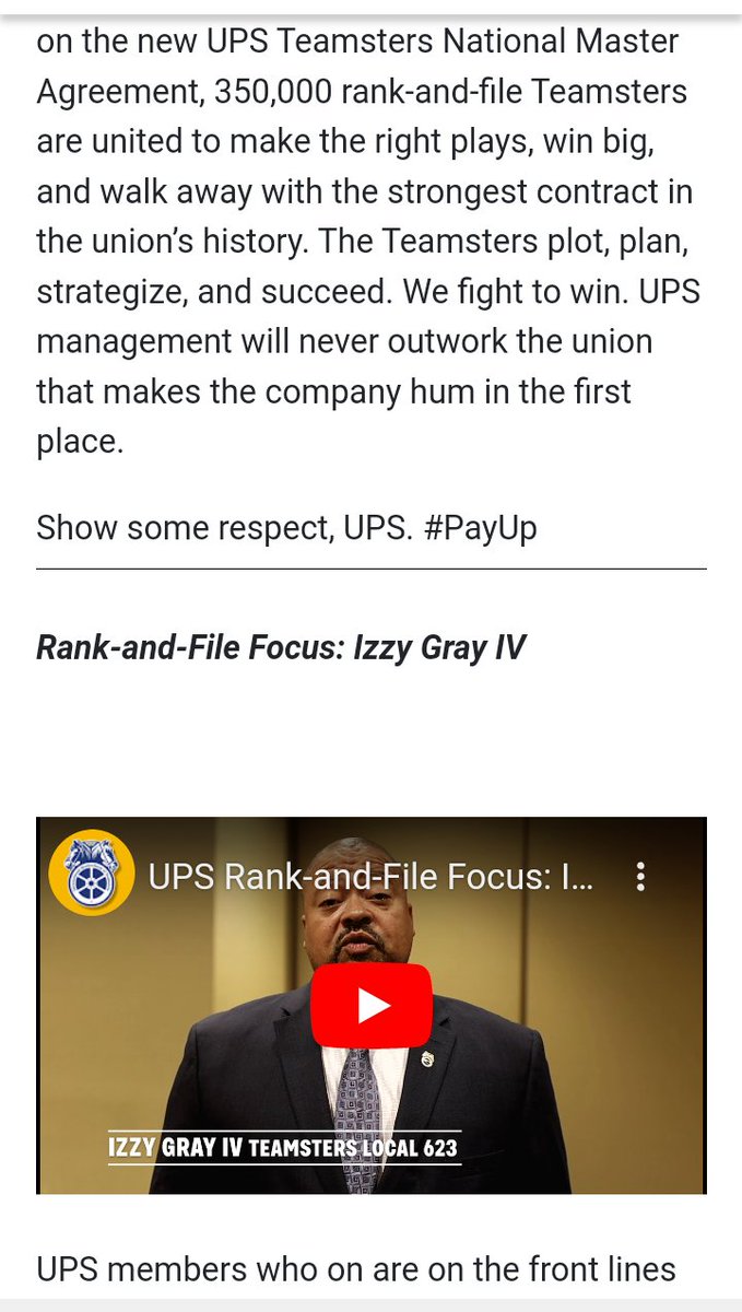 BrJoeBalkis's tweet photo. 5/13/23 ups negotiations update
#2023TeamstersupsContractCampaign
When #sob &amp; #cuckerman tell #ups somethin they know they dont mean it
Videos of co-opted #TeamstersMembers selling #negotiations &amp; shilling for the #MarblePalace/sob
https://t.co/0akcyVHXld
https://t.co/9EkVdaLwn4 https://t.co/RrqqCKaQBH