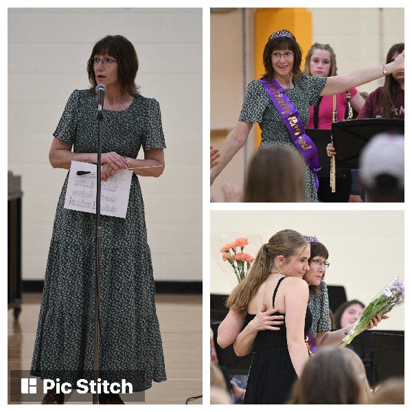 Congratulations Mrs. Maiers on your retirement, celebrating the last middle school band concert!  Thank you for your dedication to the Hutchinson Band &amp; Music Programs. <a href="/hutch_middle/">Hutchinson Middle School</a> <a href="/HutchActivities/">Hutchinson HS Activities Department</a>