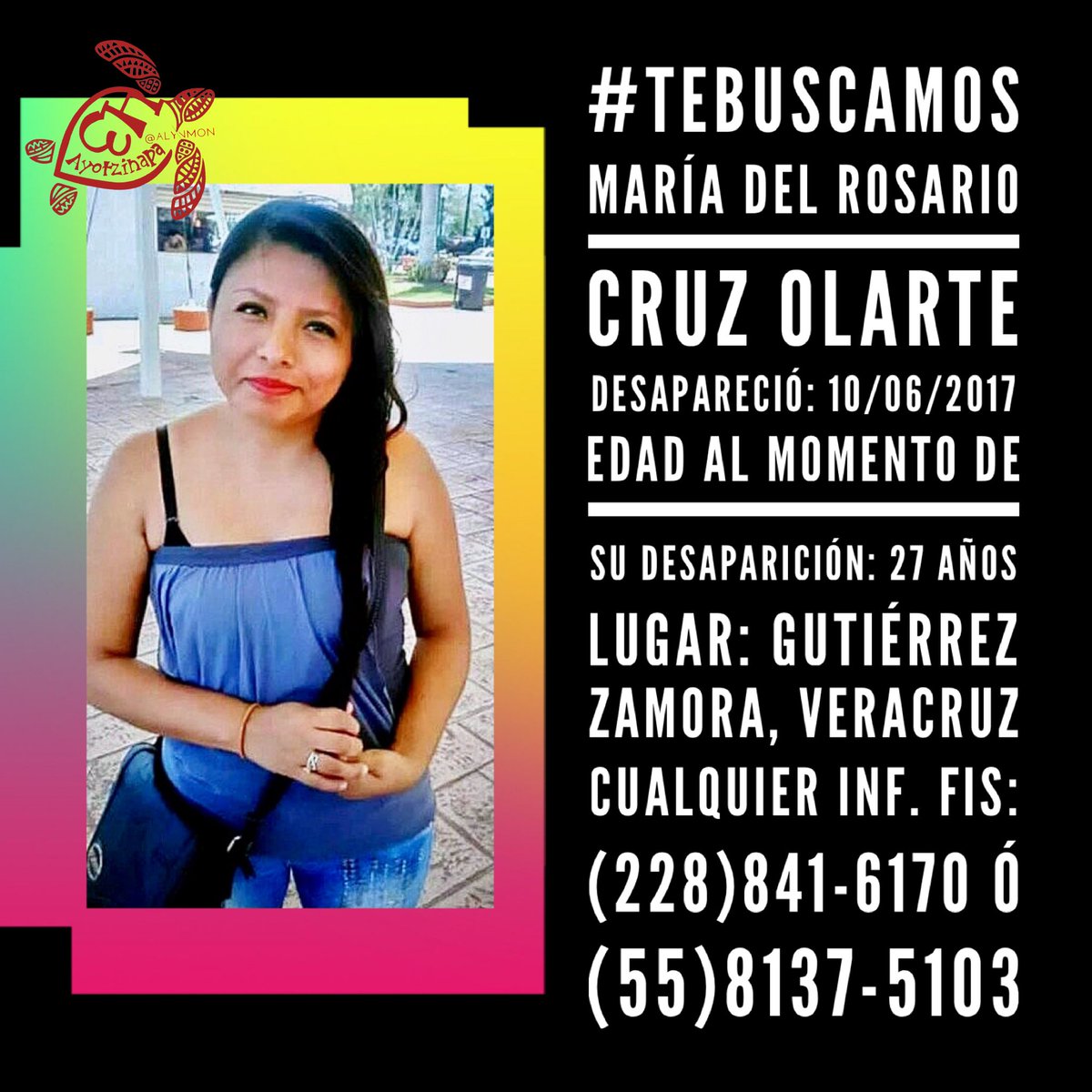 nonalorehedzg03's tweet photo. @Drago237 @epigmenioibarra @MariaEl95097388 @nefryss @adriana_morquec @Mithrilushka @Solidaridad1000 @sophie_sant @lpz_37 #PaseDeLista1al43 
Con @epigmenioibarra 
X nuestros desaparecidos y su pronto regreso a casa.
#TeBuscamos 
#GregorioPerezCano 
#NelsonMarioQuezadaAguirre 
#MariaDelRosarioCruzOlarte 
#CarlosGuerreroCeceña https://t.co/s3YVhJ84Ug