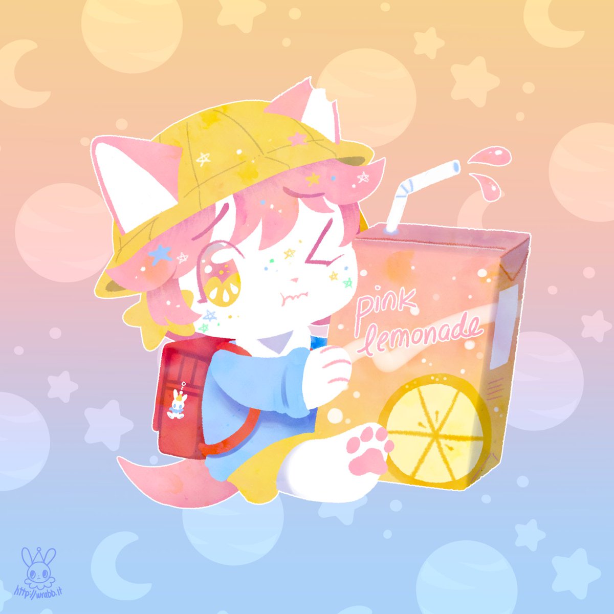 「its gotta be pink lemonade... 」|wrabbit @ KONPEITO PLUSHIE OPEN!!!のイラスト