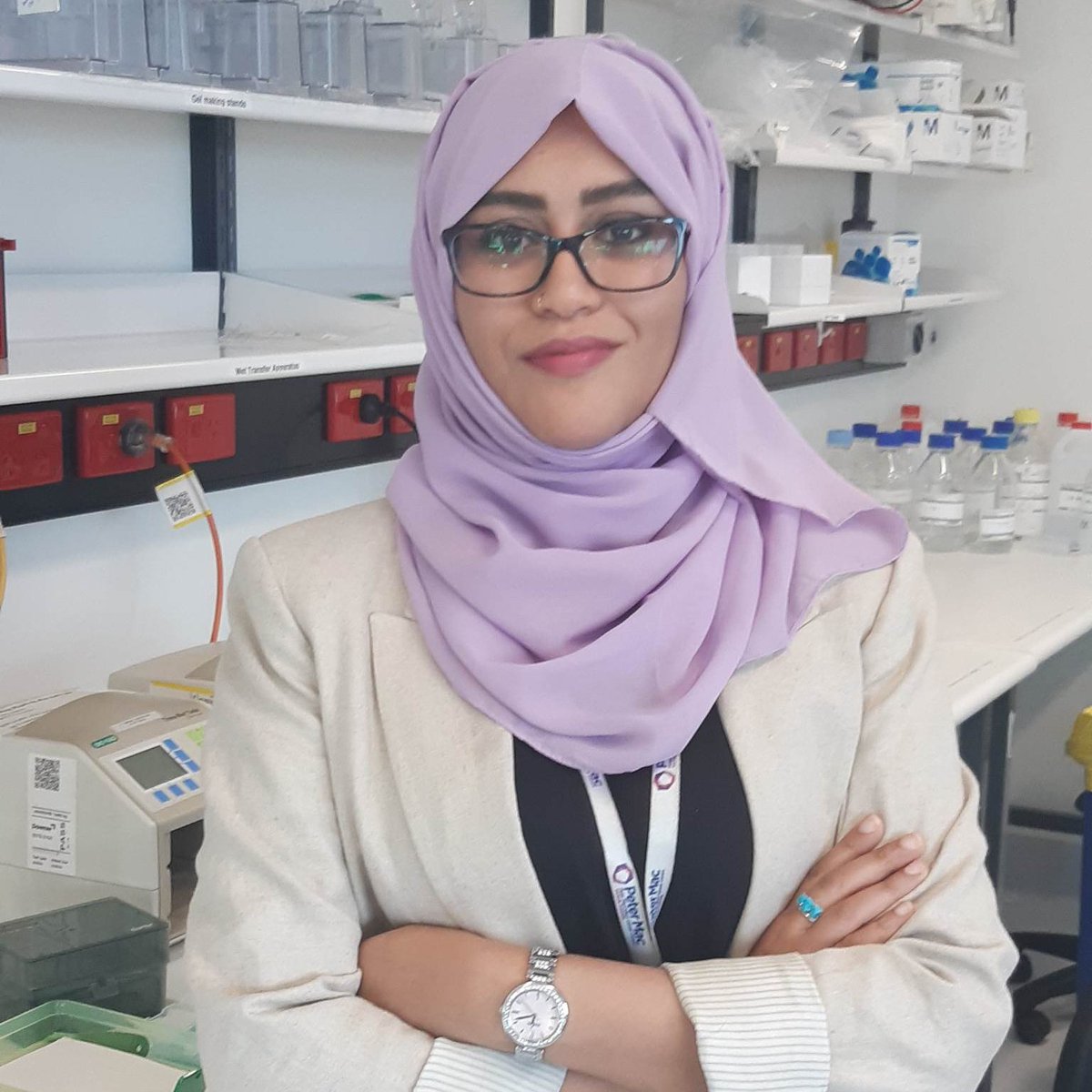Peter Mac Postdoc Society (PMPS) (@pmpostdocs) on Twitter photo #MayIsMelanomaAwarenessMonth. Dr Reem Saleh, a postdoc with <a href="/McArthurLab/">McArthur Laboratory</a>, characterizes melanoma cell phenotypes and their responses to immuno- and targeted therapies. Her research will help us to understand melanoma biology and identify novel resistance mechanisms to therapies. #MayIsMelanomaAwarenessMonth. Dr Reem Saleh, a postdoc with <a href="/McArthurLab/">McArthur Laboratory</a>, characterizes melanoma cell phenotypes and their responses to immuno- and targeted therapies. Her research will help us to understand melanoma biology and identify novel resistance mechanisms to therapies.