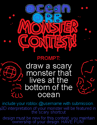 carrie_capp's tweet photo. monster contests arent really "contests", as long as you submit you get in. if you are at all interested just draw a funny looking monster in ms paint!! (or whatever program idc) https://t.co/HSRGygRo8a