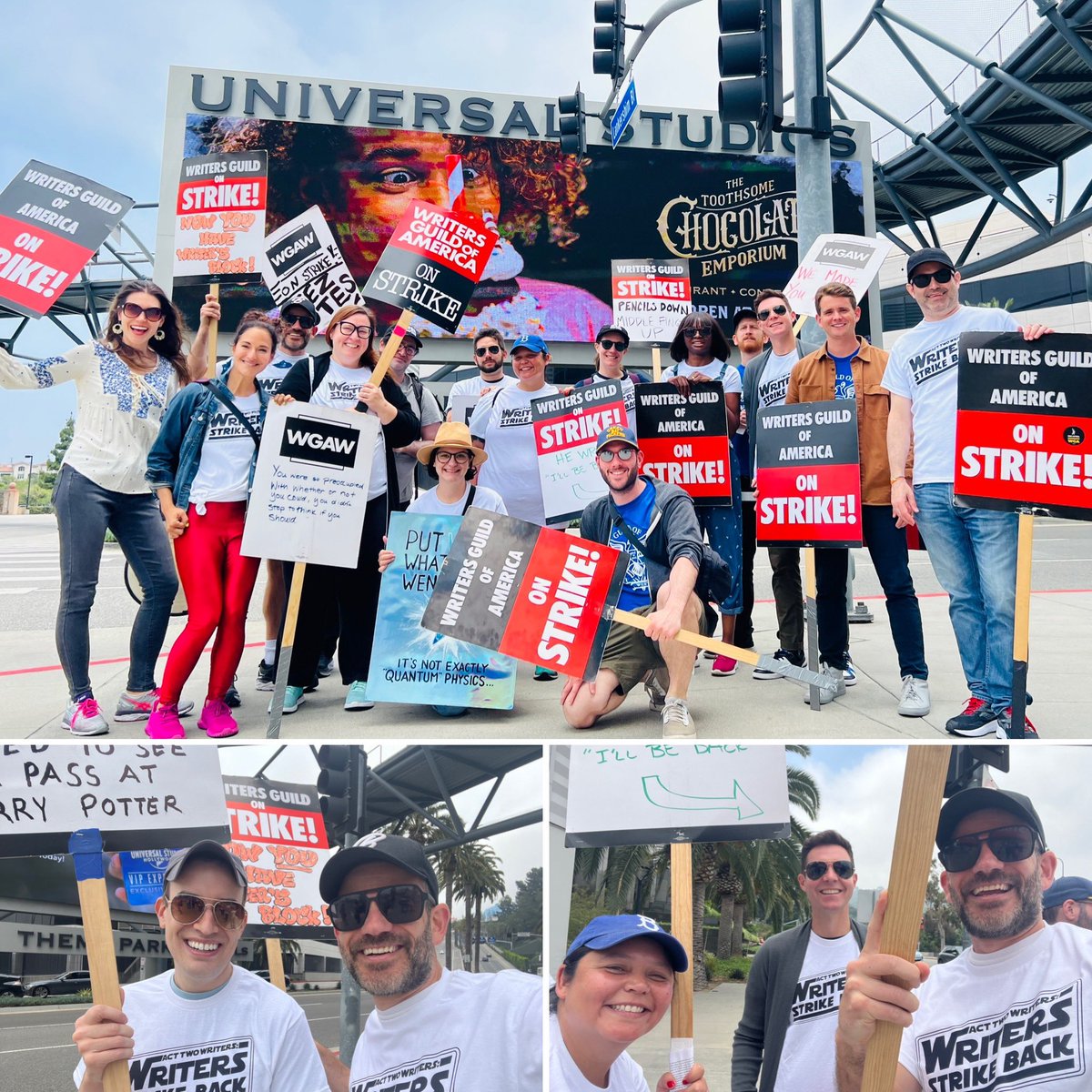 davideoleary's tweet image. Hit Universal today with these wonderful scribes striking for the fate of the career we all love. #wgastrike #wgastrong #unionstrong #acttwowriters #writersstrike2023 #writersstrikeback #UnionStrong