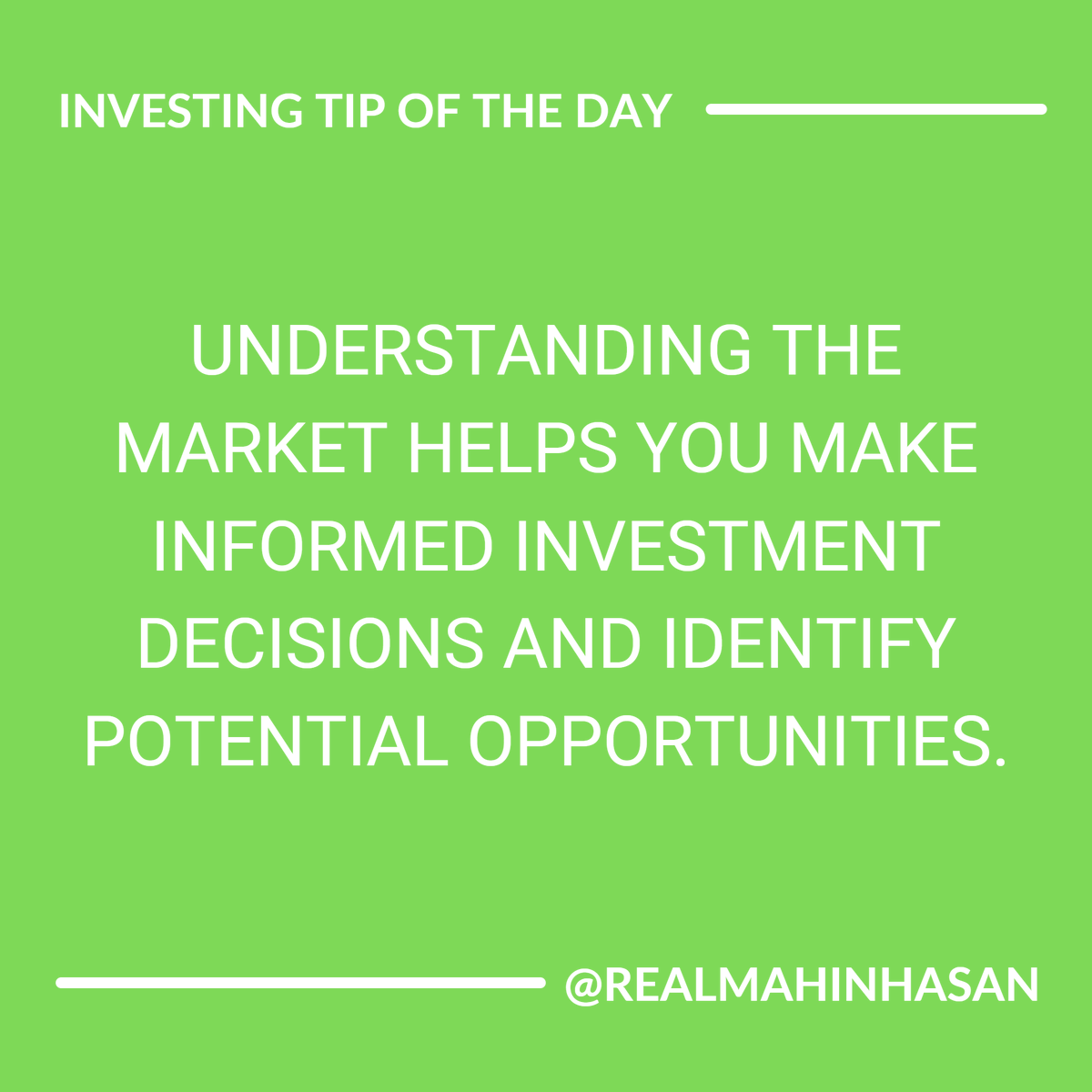 Stay up-to-date with market news and trends. 

#MarketAwareness #InvestmentInsights