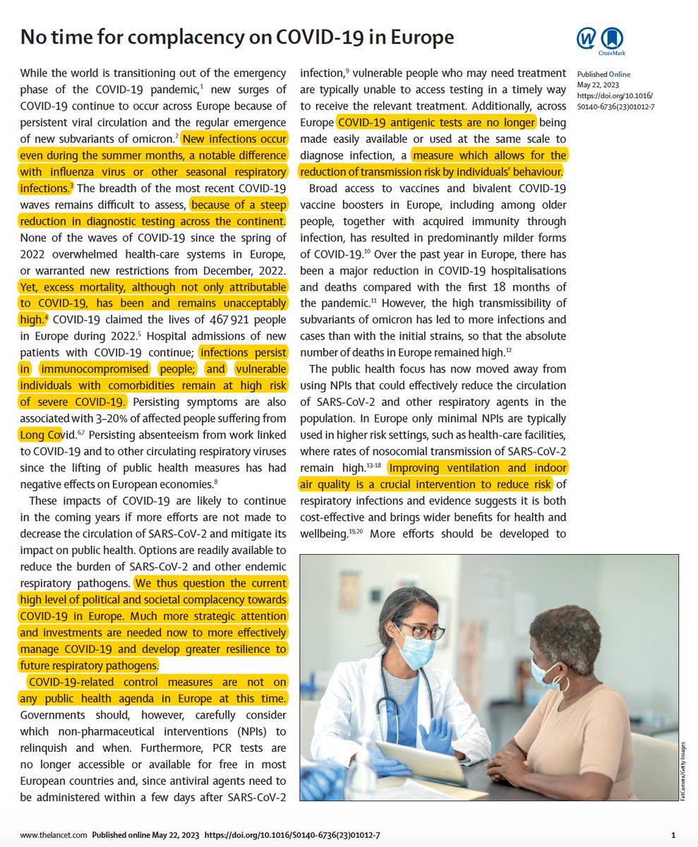 Eric Topol (@erictopol) on Twitter photo "We thus question the current high level of political and societal complacency towards #COVID in Europe. Much more strategic attention and investments are needed now to more effectively manage COVID-19 and develop greater resilience.."
thelancet.com/journals/lance… <a href="/TheLancet/">The Lancet</a> <a href="/FLAHAULT/">Antoine FLAHAULT</a> "We thus question the current high level of political and societal complacency towards #COVID in Europe. Much more strategic attention and investments are needed now to more effectively manage COVID-19 and develop greater resilience.."
thelancet.com/journals/lance… <a href="/TheLancet/">The Lancet</a> <a href="/FLAHAULT/">Antoine FLAHAULT</a>