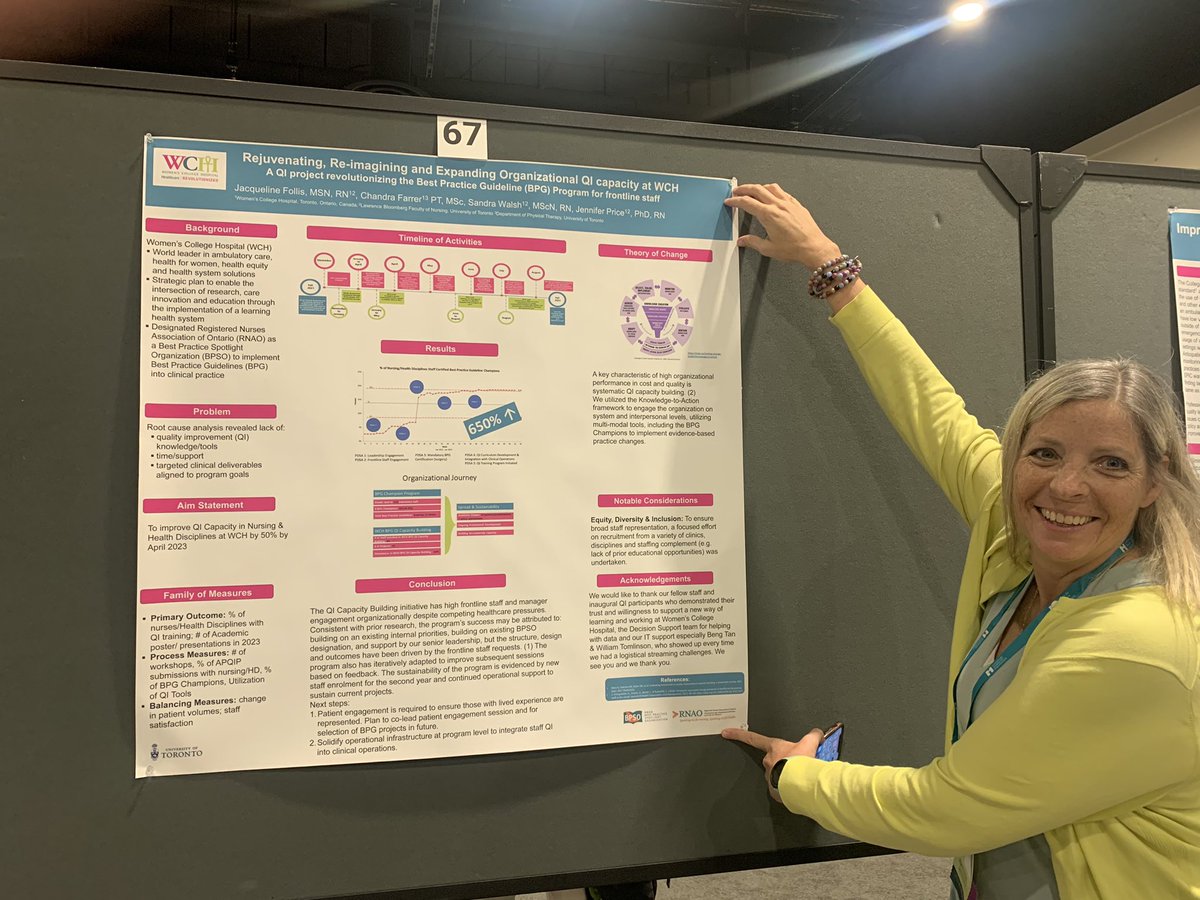 Sharing our work to build QI capacity @WCHospital @TheIHI #IHICongress with @CoachFollis using RNAO’s best practice guidelines to improve patient safety