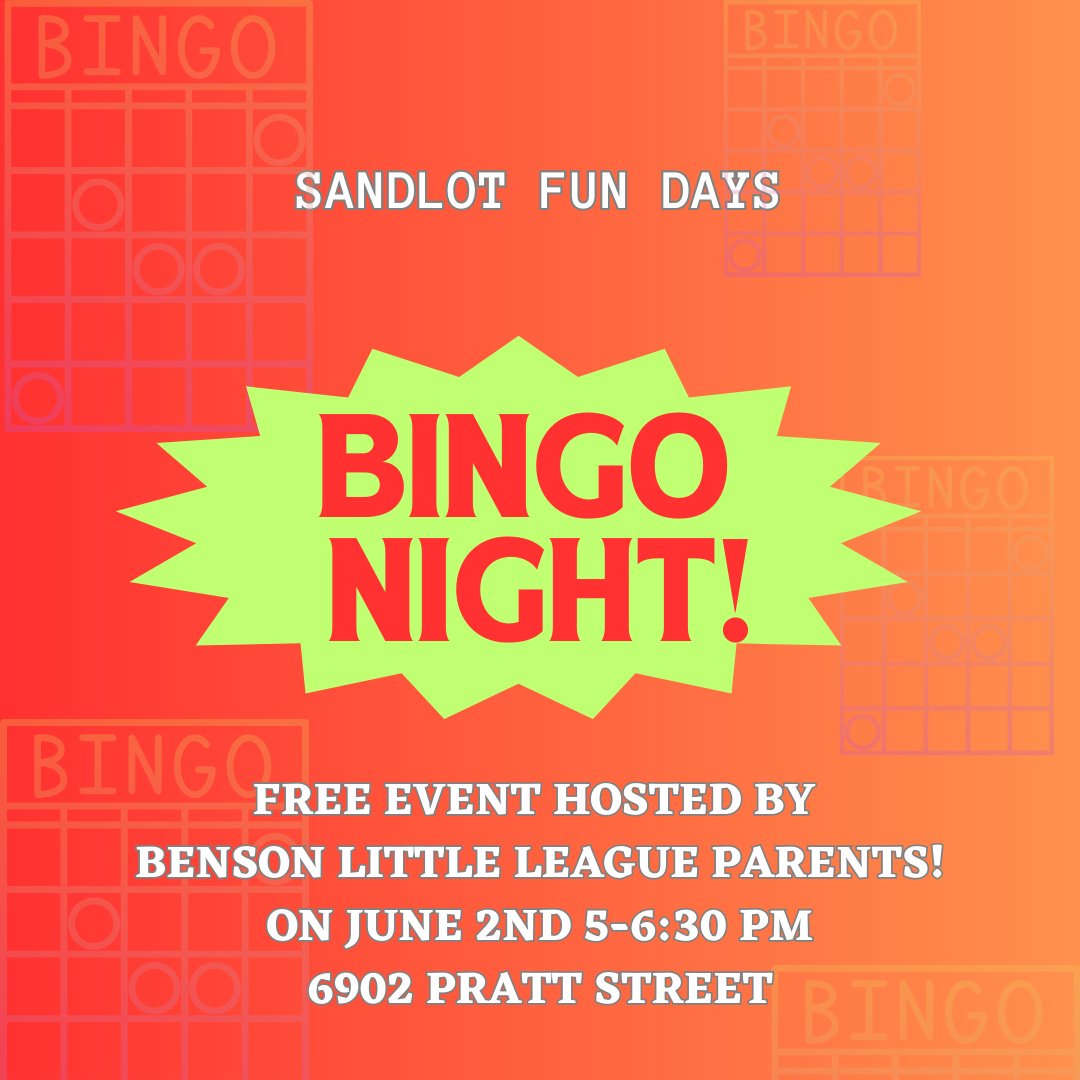 COMING SOON! This is going to be
another fun one--mark your calendars for our upcoming FREE event, all ages welcome! Be sure to check out all of the awesome @bffomaha happenings in Benson that evening too! BIG thanks and shout out to the team parents who are hosting this event!!!