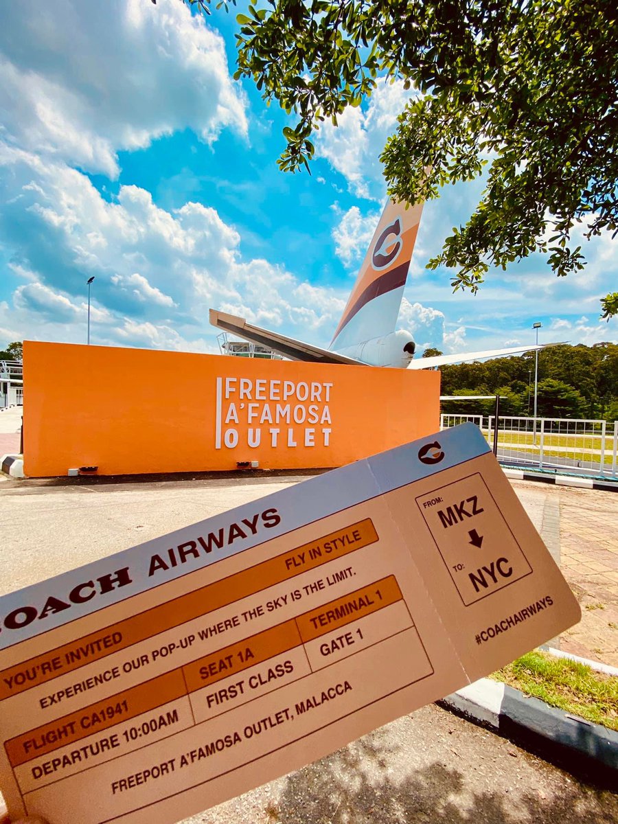 travetopia's tweet photo. Shopping brand Coach dalam flight.. Perghh style!!!

Melaka dah ada Coach gaiss. Special weh, shopping dalam flight sambil santai2 minum.

Cuci mata sini dulu, mana tahu berkenan: https://t.co/grn6Xa0xB1

📍 Coach Airways, Jalan Kemus / Sempang Ampat, 78000 Alor Gajah, Melaka https://t.co/bG1xOeWmwC