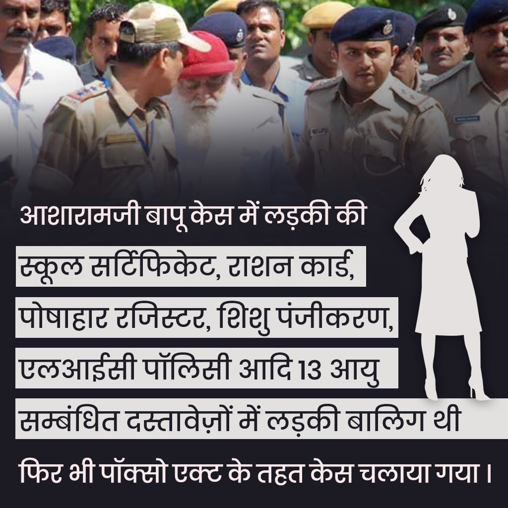 #जोधपुर_फाइल
Sant Shri Asharamji Bapu केस का
Andekha Sach गिनती मे बहुत नम्बर्स है जैसे 👇
📛 - जिस रजिस्टर में FIR लिखी गयी उसके pages Torn मिले, किसने और क्यो फाड़े, कोई जवाब नही😡
📛 - दुष्कर्म की FIR घटना वाले शहर की जगह दिल्ली में दर्ज हुई 5 दिन बाद?

Ye To Pata Hi Nhin Tha