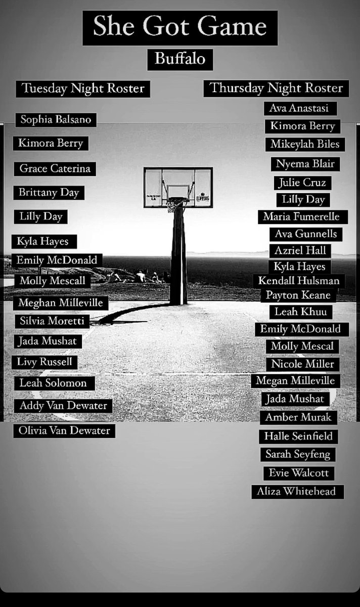 She Got Game Buffalo Roster