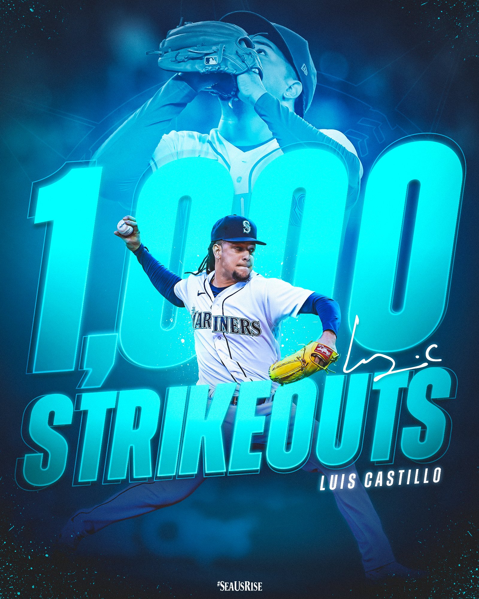 Seattle Mariners on X: Keepin' it 1️⃣,0️⃣0️⃣0️⃣ Congratulations to Luis  Castillo!  / X