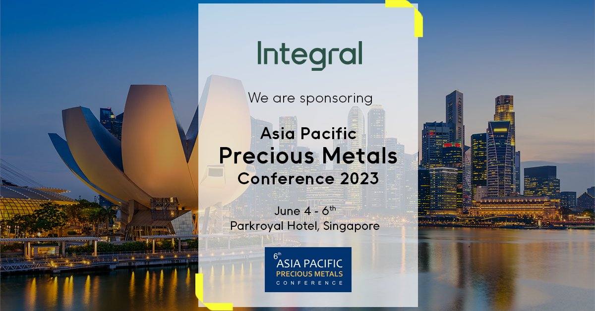 In two weeks' time we'll be at the Asia Pacific Precious Metals Conference in Singapore. We're looking forward to seeing you there! #tradingtechnology #weareintegral