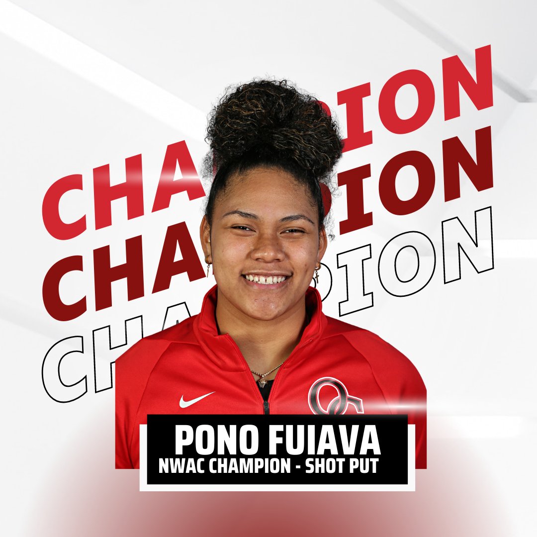 fOCus_Athletics's tweet photo. Congratulations to Pono Fuiava who is the 2023 @NWACSports Women's Shot Put Champion!!
Pono threw 12.71 m / 41 ft 8.5 in to win.
Well done, Pono!!
#NWACchamp #NWACtf #RangerNation https://t.co/85134QphQg