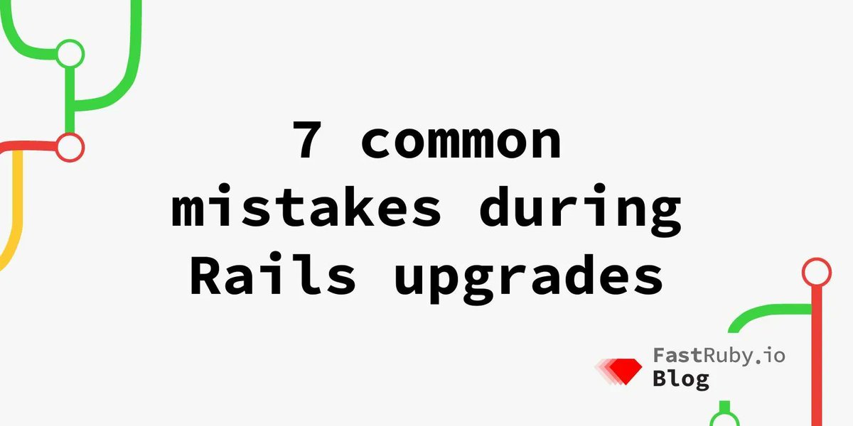 🚨 Do not make these 7 mistakes on your Rails upgrades…

In a new article, we outline the common missed warnings, shortcuts, and critical errors made when upgrading rails—and how you can avoid them and upgrade like an expert. 

fastruby.io/blog/rails/upg…

#RubyOnRails #TechDebt