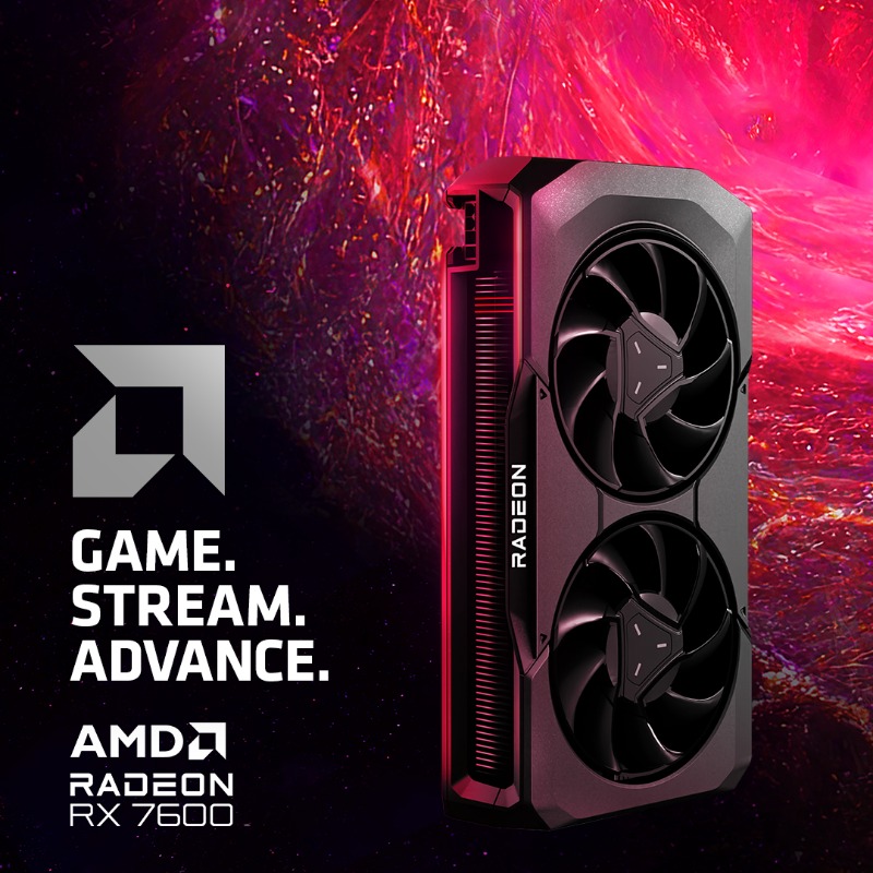 AMDRadeon's tweet photo. AMD Radeon RX 7600 graphics card, featuring the groundbreaking AMD RDNA 3 architecture, deliver ultra-high frame rates for your favorite games.