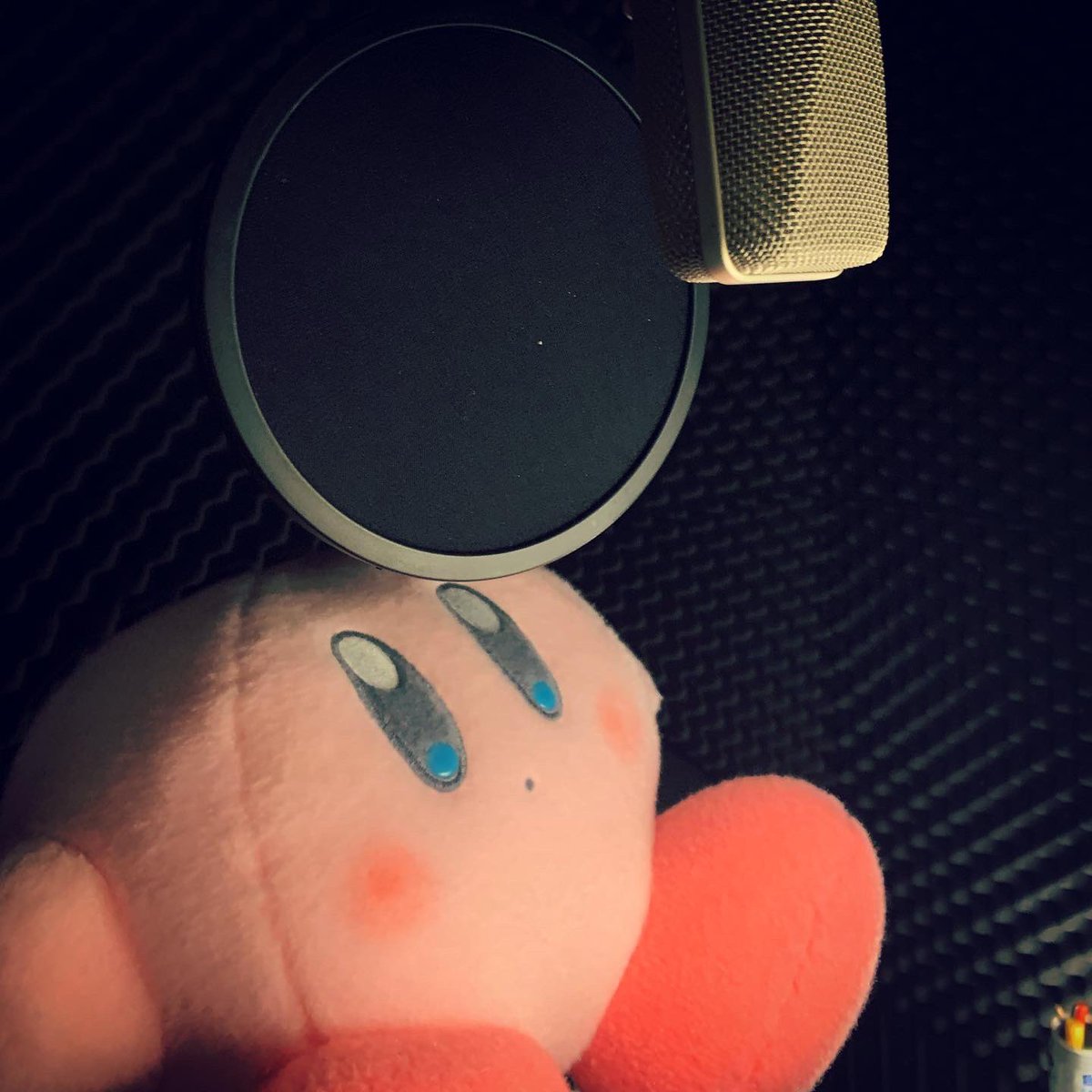 #Kirby in the voice booth is still my favorite thing this year 😂😂😂