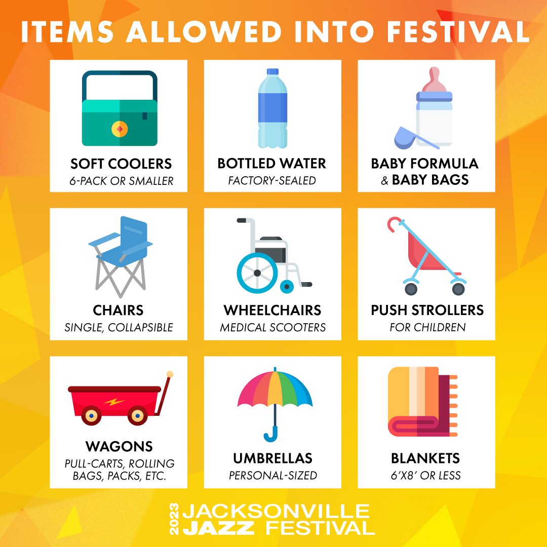 Jax Jazz Festival on Twitter "Know what to bring to the 2023 Jax Jazz