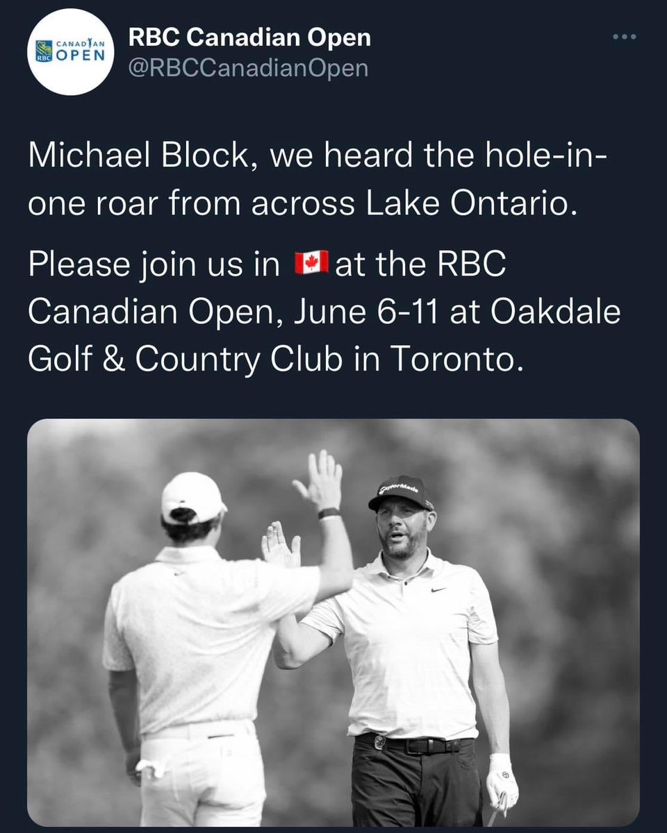 Canadians are so friendly, eh? <a href="/RBCCanadianOpen/">RBC Canadian Open</a>