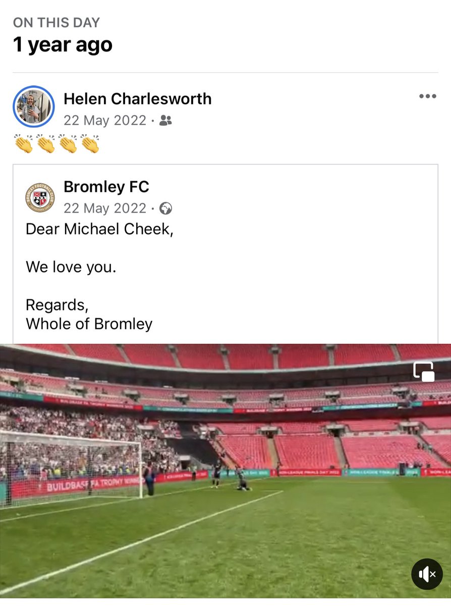 The Facebook memories are fantastic ones today, thanks to @bromleyfc 😍😍⚽️⚽️🎉🎉🏆🏆👏👏 #WeAreBromley