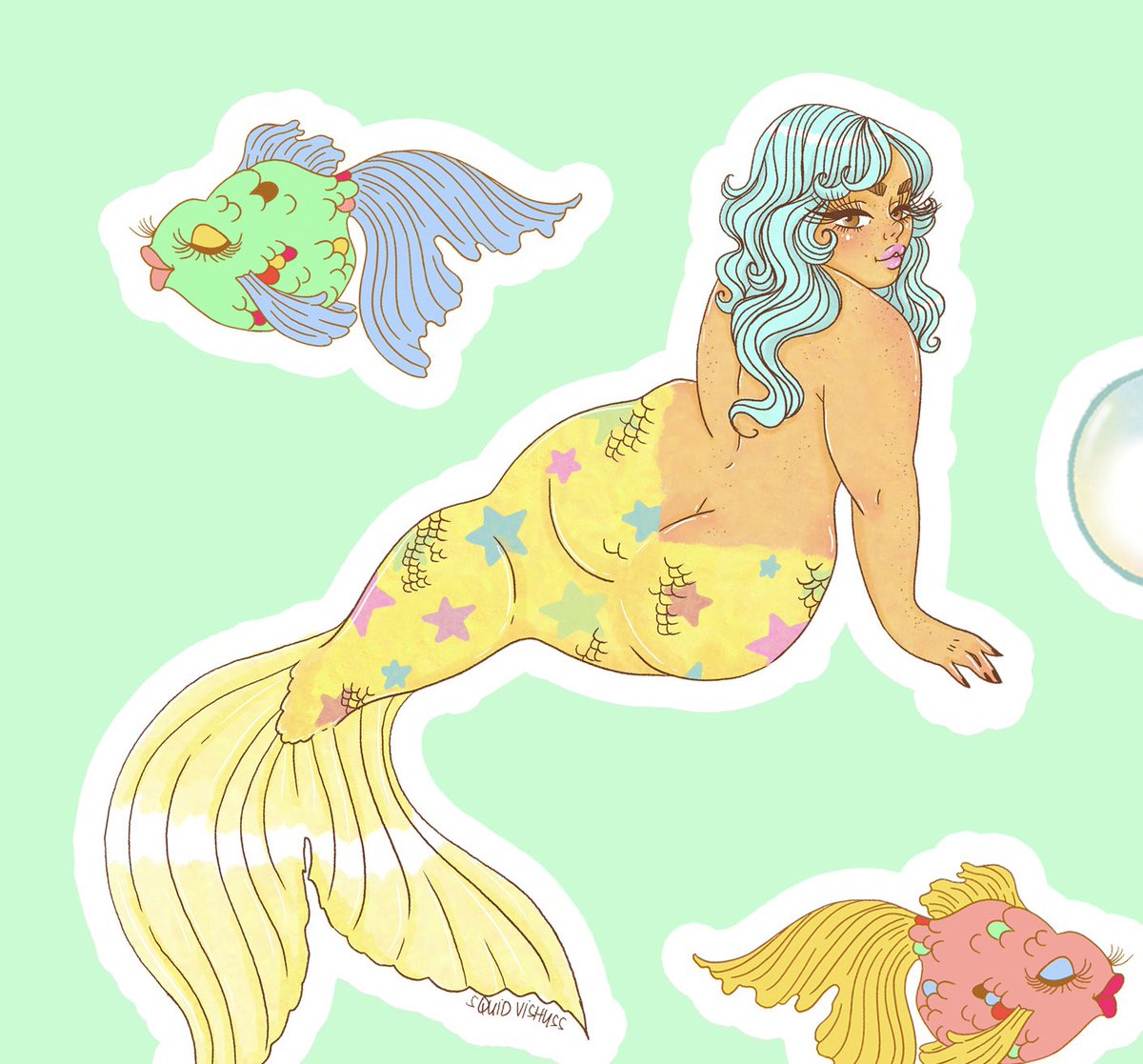 Just some cute mermaids 🫧💗sticker sheets drop tonight!