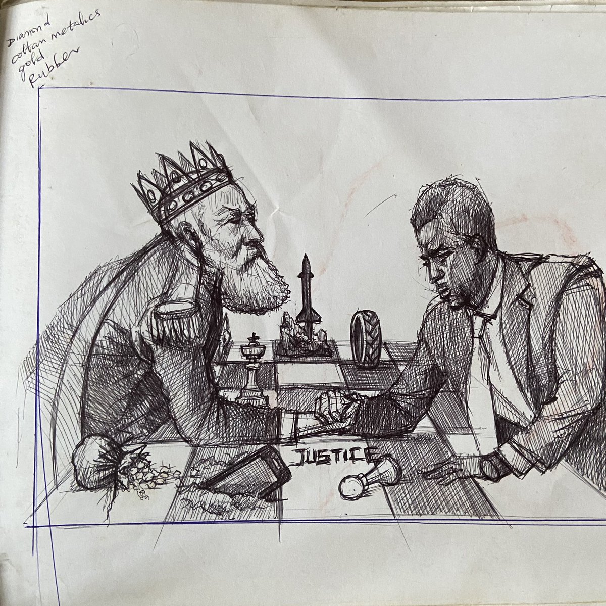 Olubankole_O's tweet photo. The sketch           vs             The painting https://t.co/QMenmy1VYG