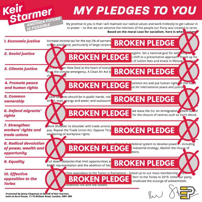 @lucianaberger @Keir_Starmer @UKLabour Are 5 missions more believable than 10 pledges? #StarmerOut