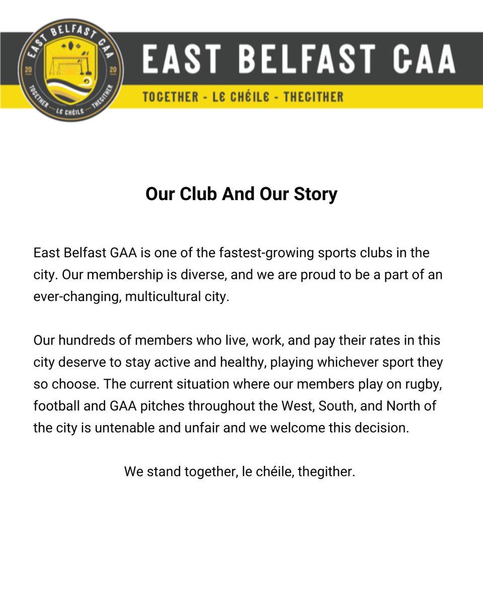 East Belfast GAA (@eastbelfastgaa) on Twitter photo 