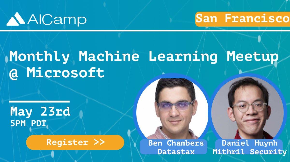 aniat971's tweet image. SF Locals: Mark your calendars for AICamp's Monthly #MachineLearning Meetup on May 23. Dive into #EventProcessing, timelines, and predictive AI/ML with DataStax's Ben Chambers. 📈🔮 
ow.ly/P2TR104HLhu 
#KaskadaOSS #realtimeAI