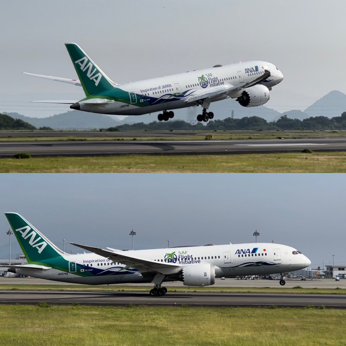 yoshihara0328's tweet photo. ANAの特別塗装機「ANA Green jet🍀」高松で初めて見ました。
#ANAグリーンジェット #特別塗装機 #ANAGreenjet #Greenjet #グリーンジェット #JA874A #B787 #Boeing #Dreamliner #ドリームライナー #ソラマニ_ヒコーキ #ANA #全日空 #高松空港 #TAK
2023年5月21日撮影/NH532便 https://t.co/CA19mq3aDX