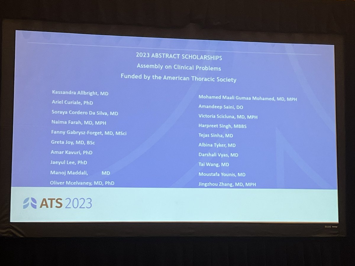 Congratulations to the CP #ATS2023 abstract award winners!