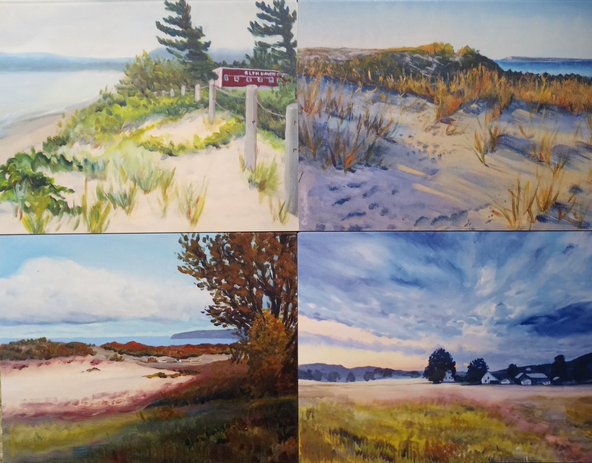 Excited to share the latest addition to my #etsy shop: Blank Notecard Set, 4 Different Sleeping Bear Dunes Paintings. Michigan cards #housewarming #hostessgift #michigangift #sleepingbeardunes #notecards etsy.me/3osemyk