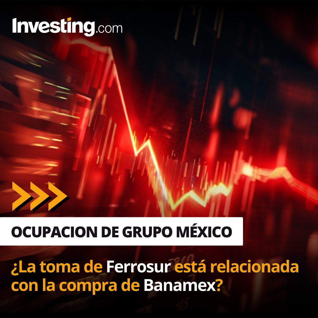 InvestingMx's tweet image. ❗Ocupación de #Ferrosur, de #GrupoMéxico, ¿está relacionada con la venta de #Banamex❓
👉 Germán Larrea busca comprar la filial de #Citigroup en 🇲🇽 por 7,000 mdd
👉 $GMEXIC y $GMXT han perdido ~60,000 mdp en valor de capitalización desde el viernes
👉 cutt.ly/VwqpQifs