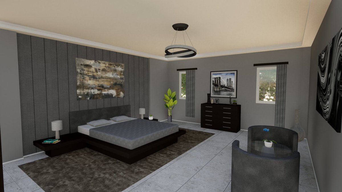Techloftgr's tweet image. Modern bedroom in day and night. Designed in #sketchup and rendered in #twinmotion. #3dart #3dmodeling #3dmodel #sketchup3d