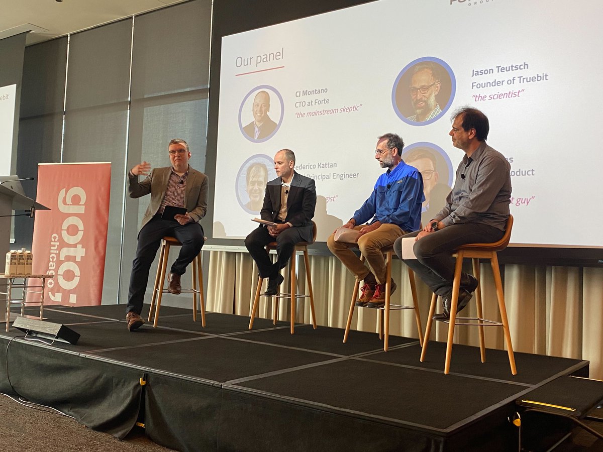 Truebitprotocol's tweet image. #GOTOchgo is a wrap! Great to connect with so many bright minds, discussing how #Web3 is shaping the future of enterprise computing. #Blockchain #Serverless #AI @ForteGrp