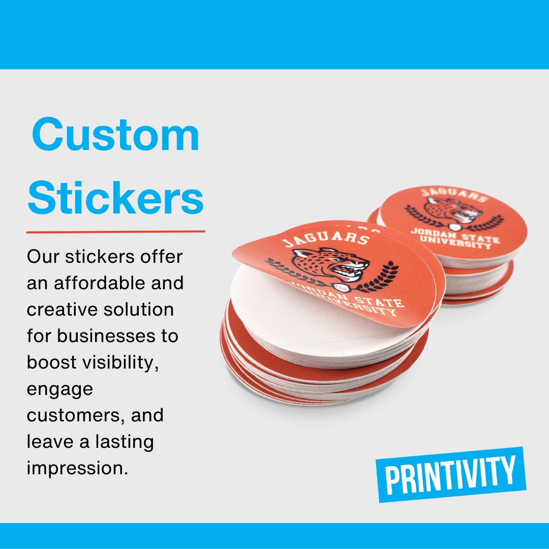 Printivity's tweet image. Add them to orders, stick them on packaging, or hand them out to your customers and clients. square, rectangle and oval shaped stickers are also available. #Printivity #Stickers #Branding 
printivity.com/stickers