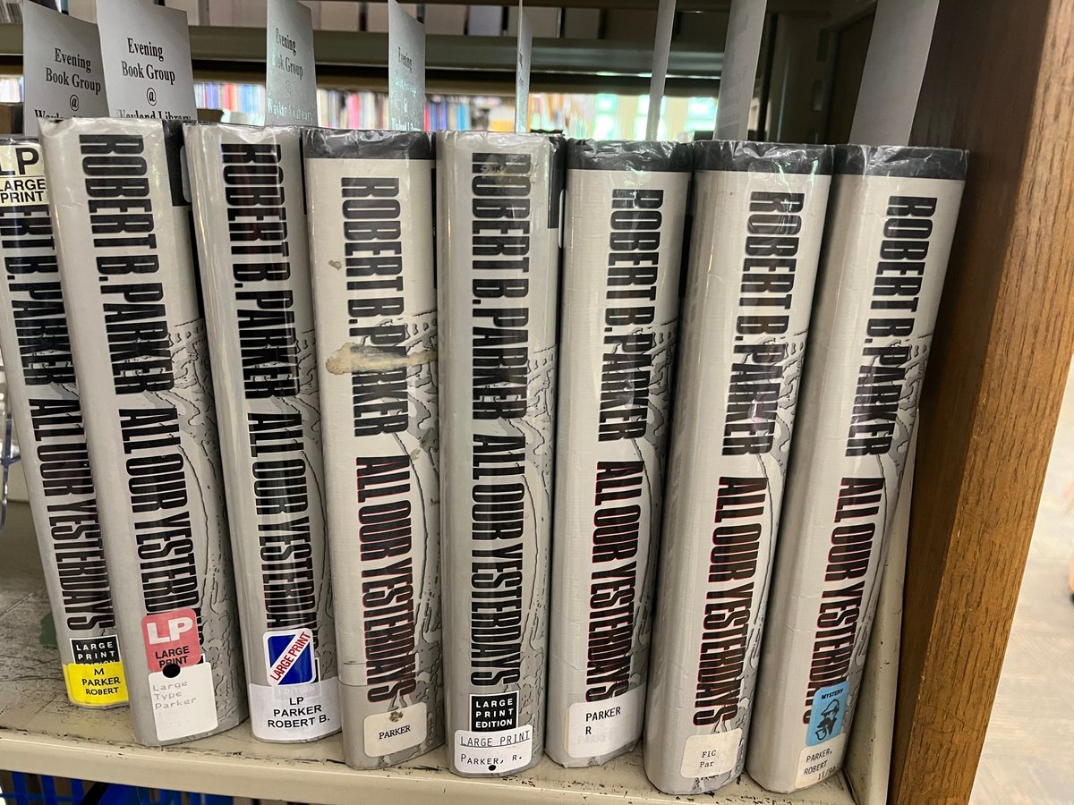WaylandLib's tweet image. Mon, 6/5 @ 7pm Evening Book Group
This month&apos;s book is All Our Yesterdays by Robert B Parker. Now meeting in person! Email  btuttle@minlib.net for Zoom link to participate virtually. Pick up a copy at the Circulation Desk. #eveningbookgroup #librarybookgroup #allouryesterdays