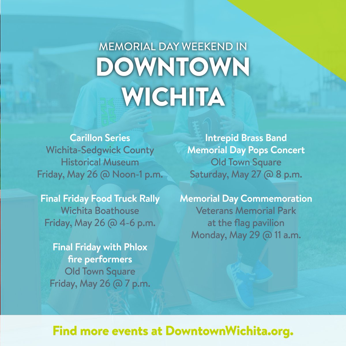 Spend the holiday weekend in #DowntownWeekend! 🇺🇸 Find this weekend's events and more at DowntownWichita.org.